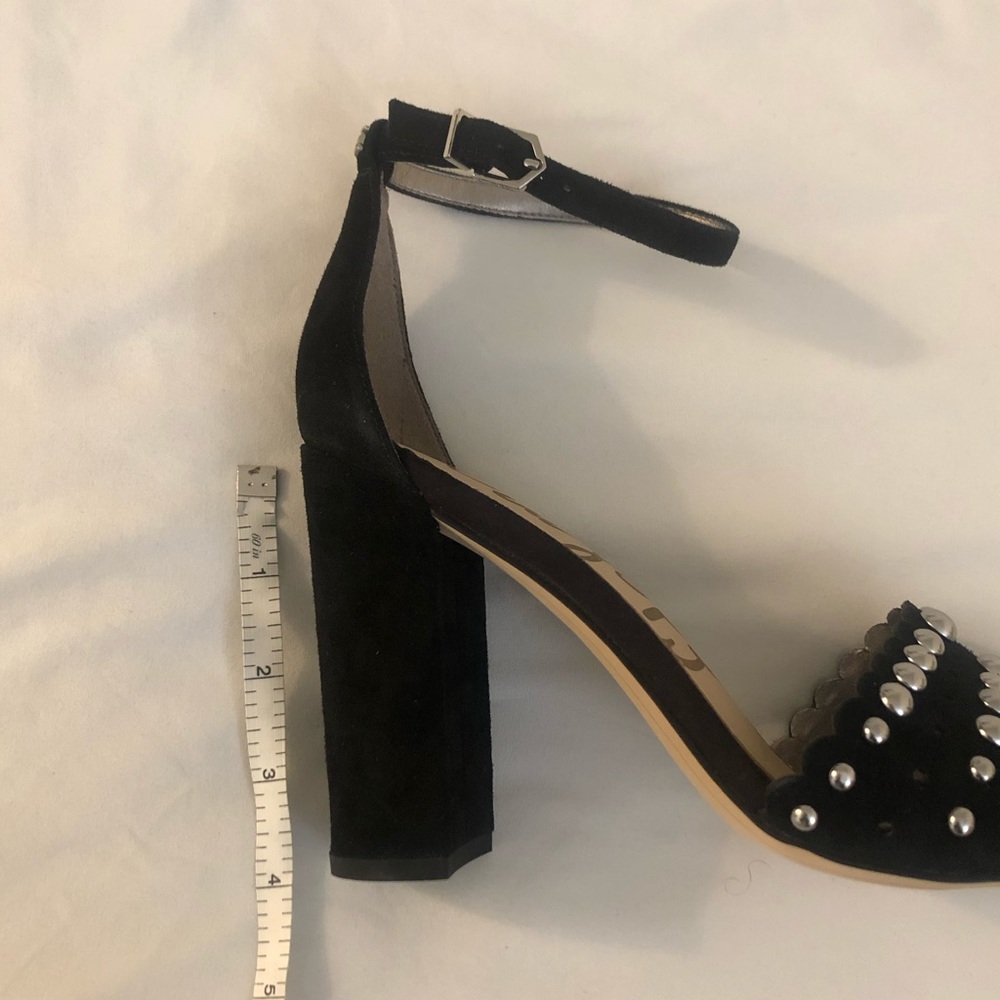 Sam Edelman Yaria Block Heel Suede Rounded Studs - Picture 12 of 13